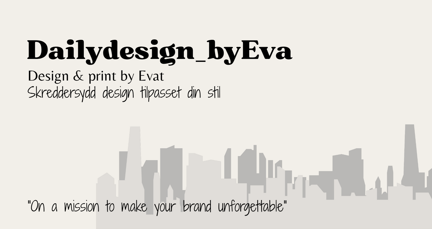 Personlig design: Logo, klistremerker, visittkort og mer