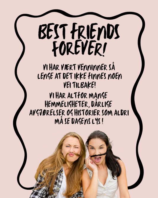 Best Friends Forever – humoristisk venninnekort / klistremerke 😂🥂❤️