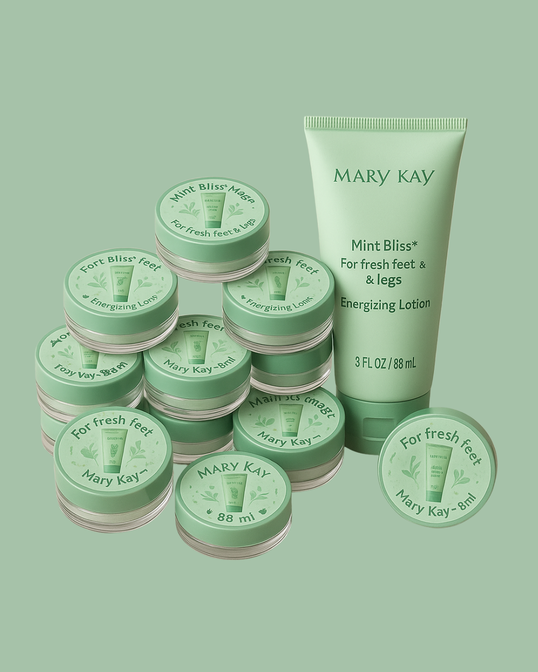 20 stk grønne prøvekrukker med skrulokk 💚 - Velg størrelse