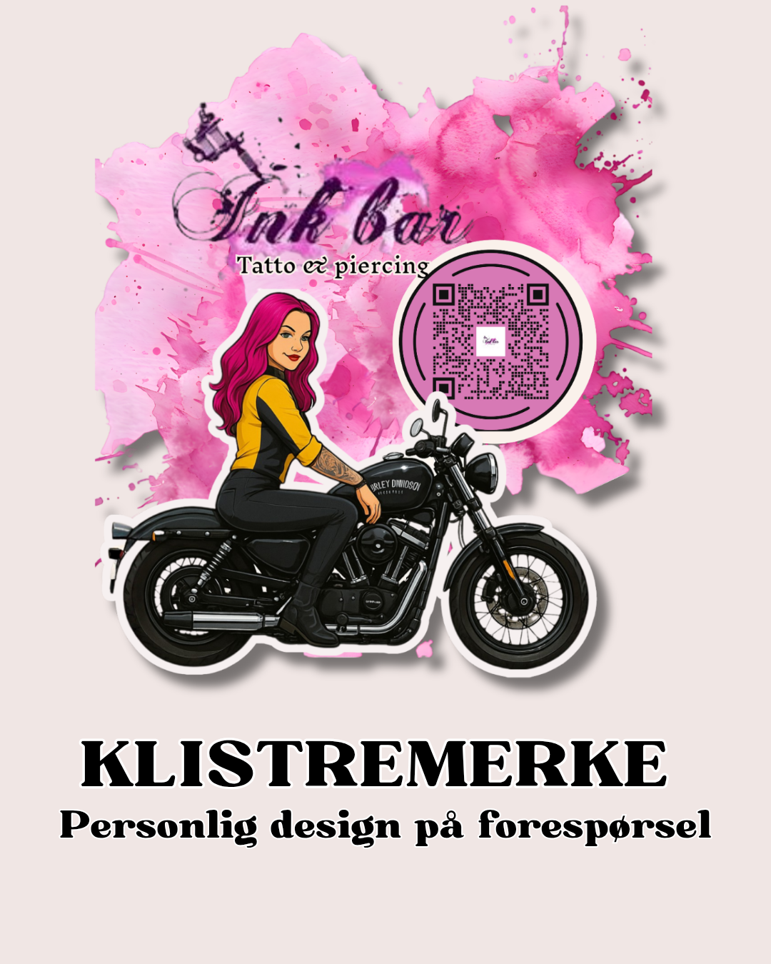 đ©· Klistremerker med personlig design. Pris pĂ„ forespĂžrsel đ
