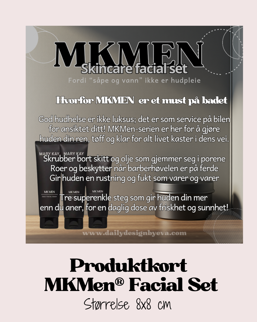 Mary Kay klistremerke 3 cm – MKMen® Moisturizing Shave Cream 🖤