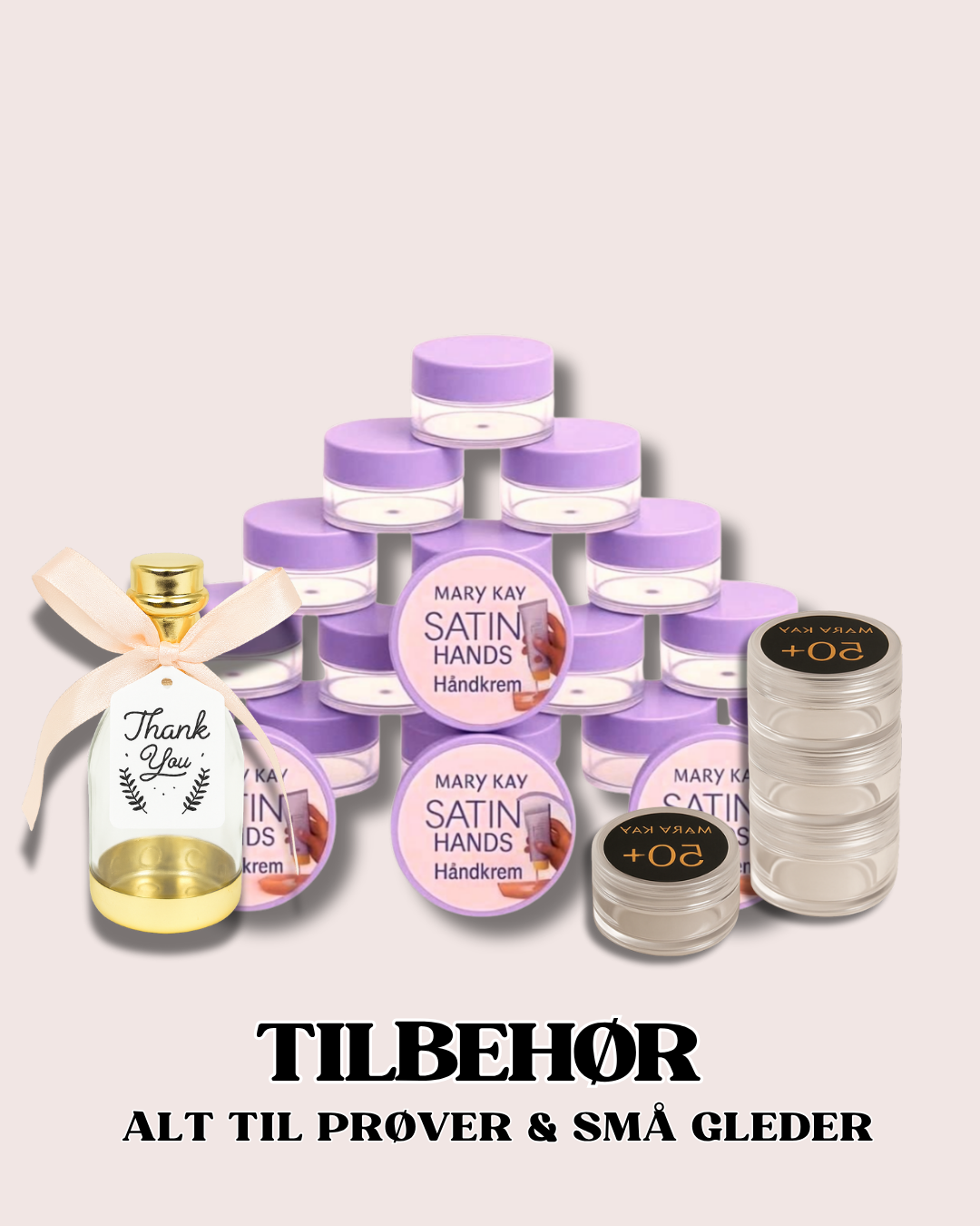🩷 TILBEHØR TIL GAVER, PRØVER & KUNDEPLEIE
