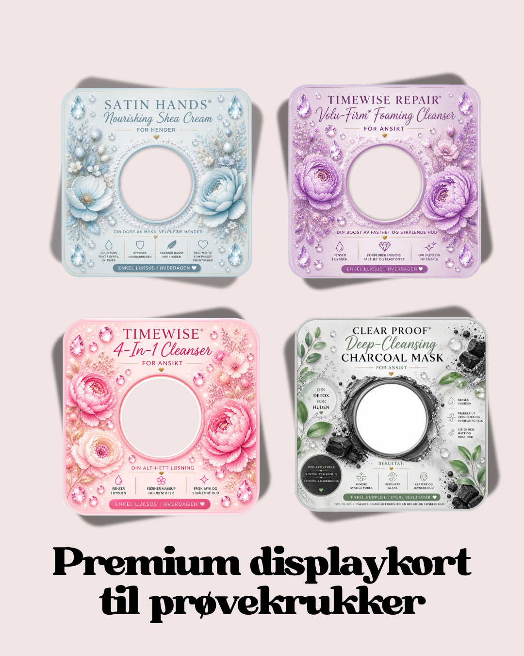 Premium displaykort for krukker