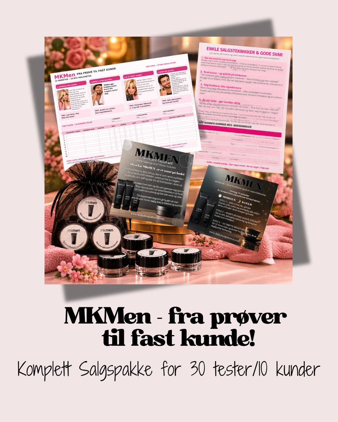 MKMen – Fra prøver til fast kunde | Komplett salgspakke 👌🖤