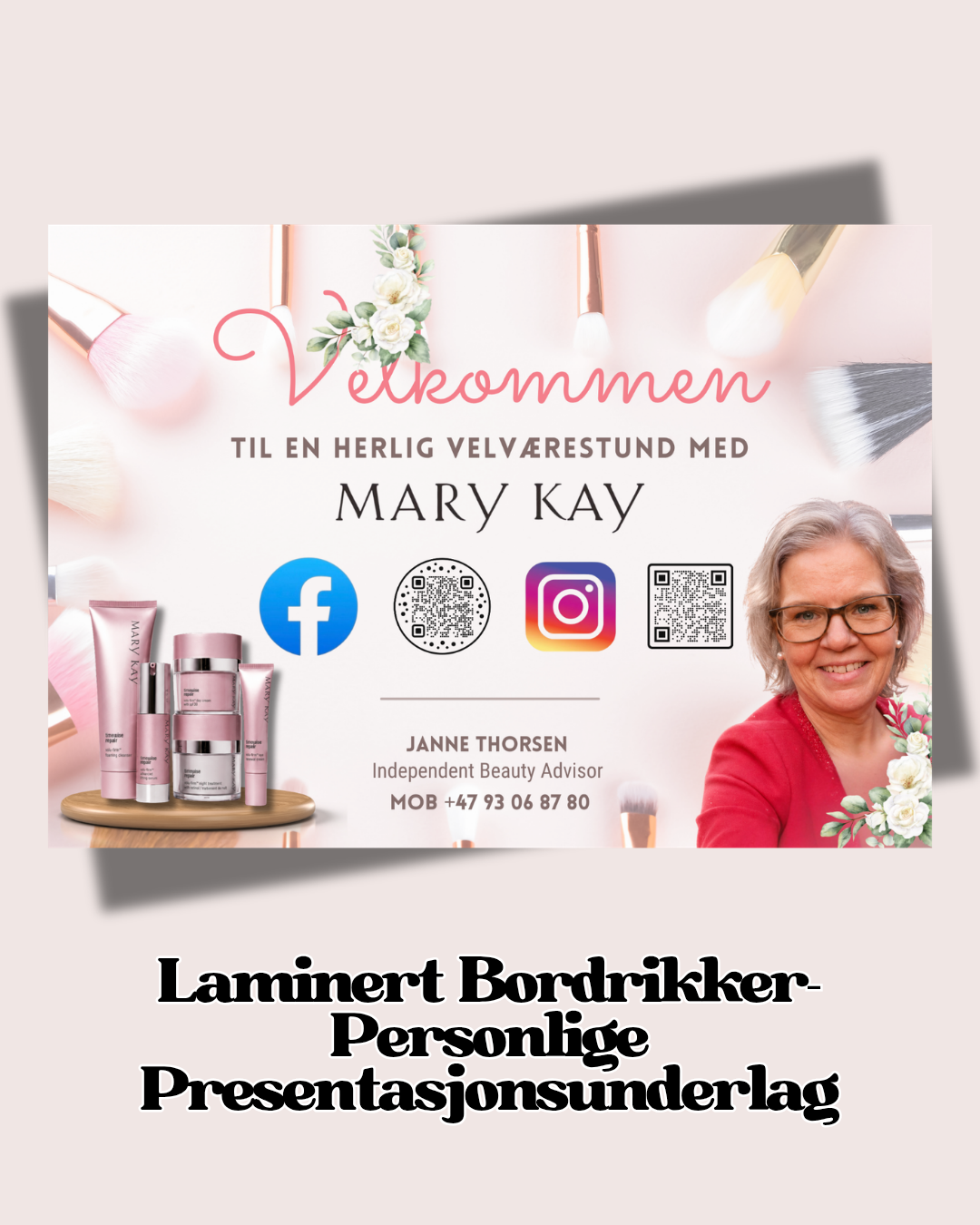 6 stk Personlige Presentasjonsunderlag 🌸