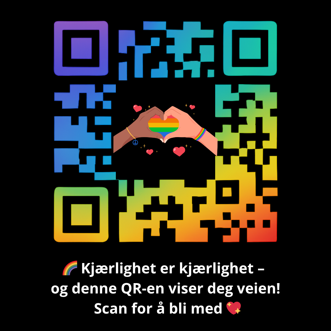 Din personlige QR-kode – enkel eller personlig design. Obs: 50,- er for å lage kode, ønsker du disse på klistremerker kommer de i tillegg 💻