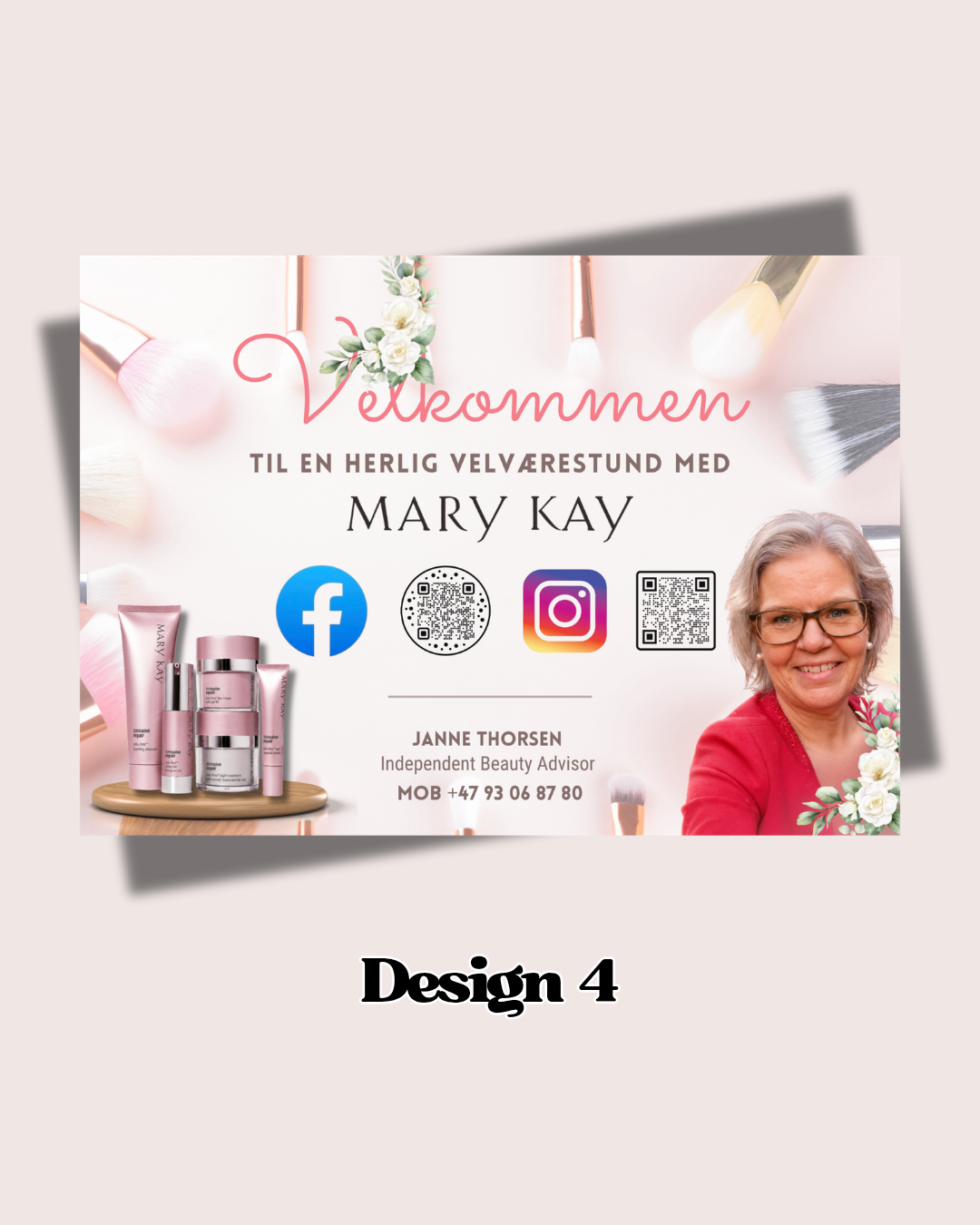 6 stk Personlige Presentasjonsunderlag 🌸