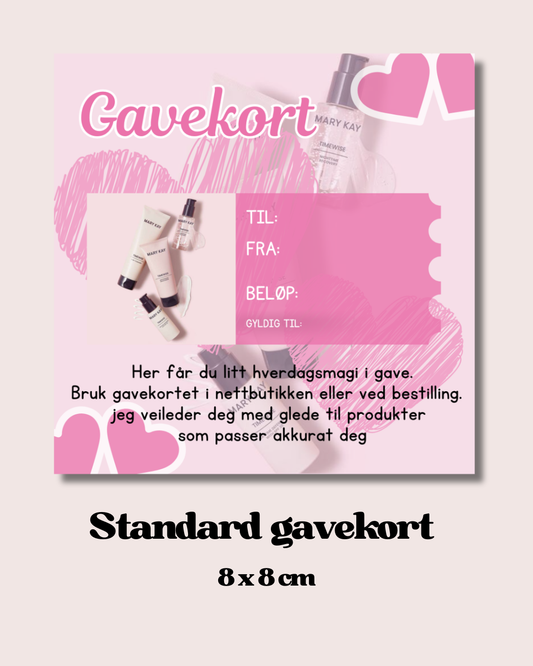 Gavekort 8 x 8 cm