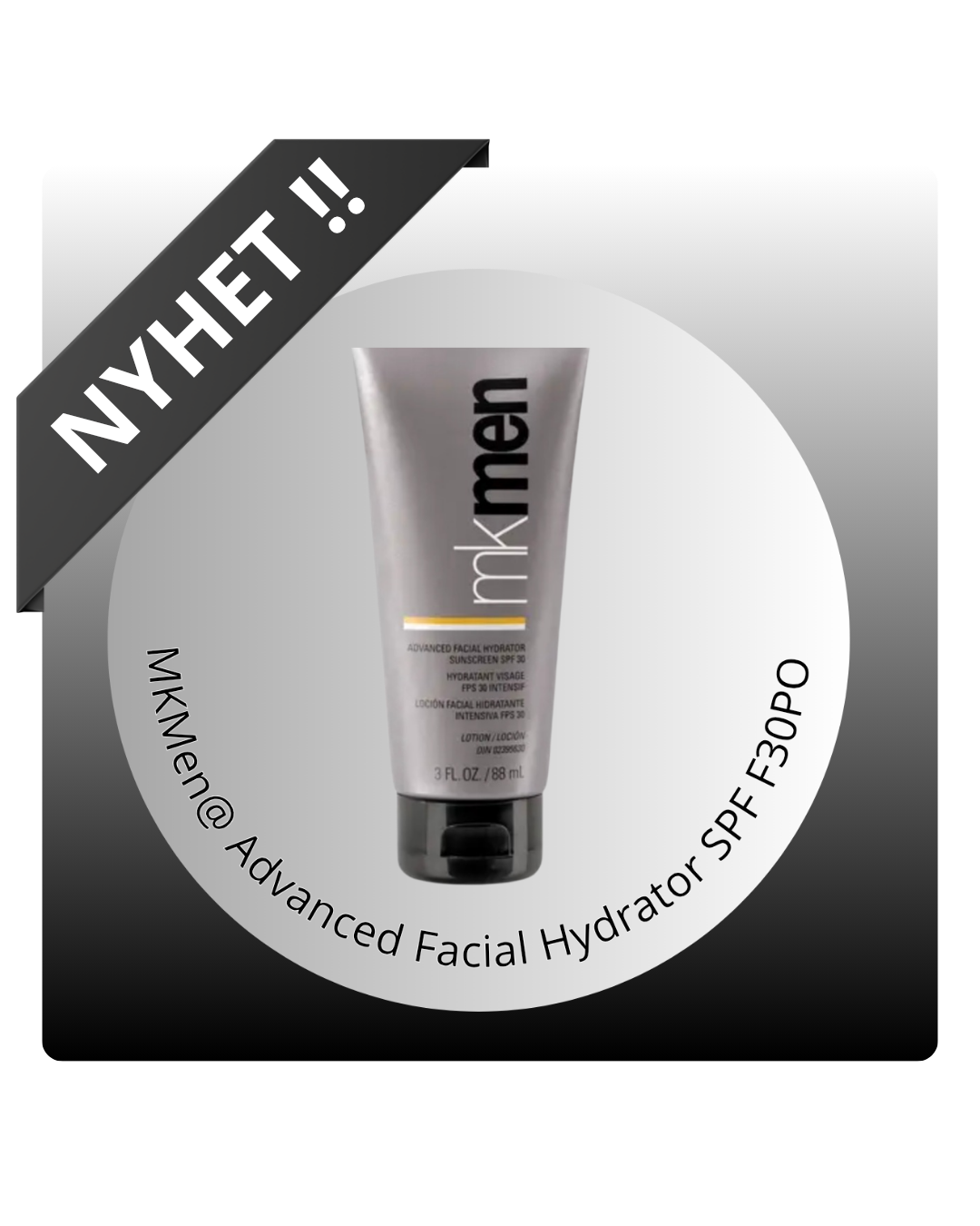 🏷️ 100 stk klistremerke 2 cm – MK Men@ Advanced Facial Hydrator SPF 30PO