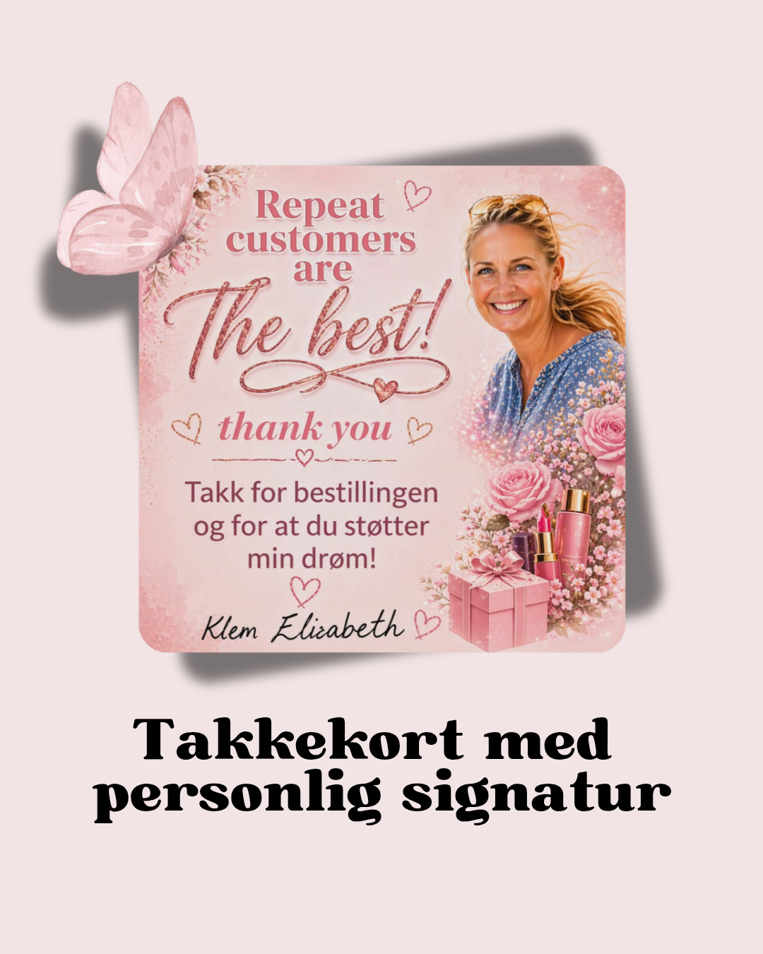 Takkekort med DIN personlige signatur ✍️