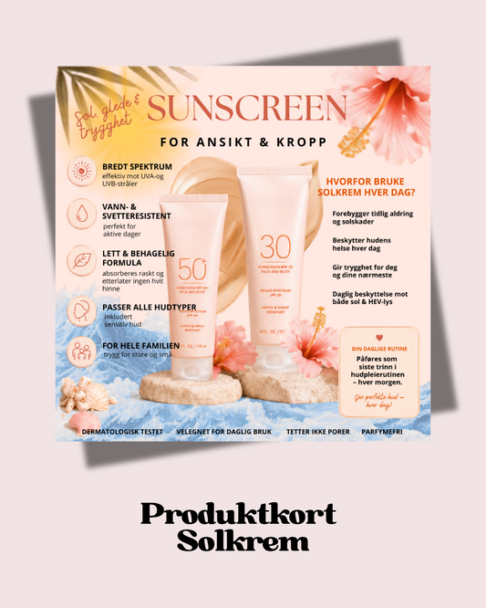 Sunscreen Produktkort ☀️