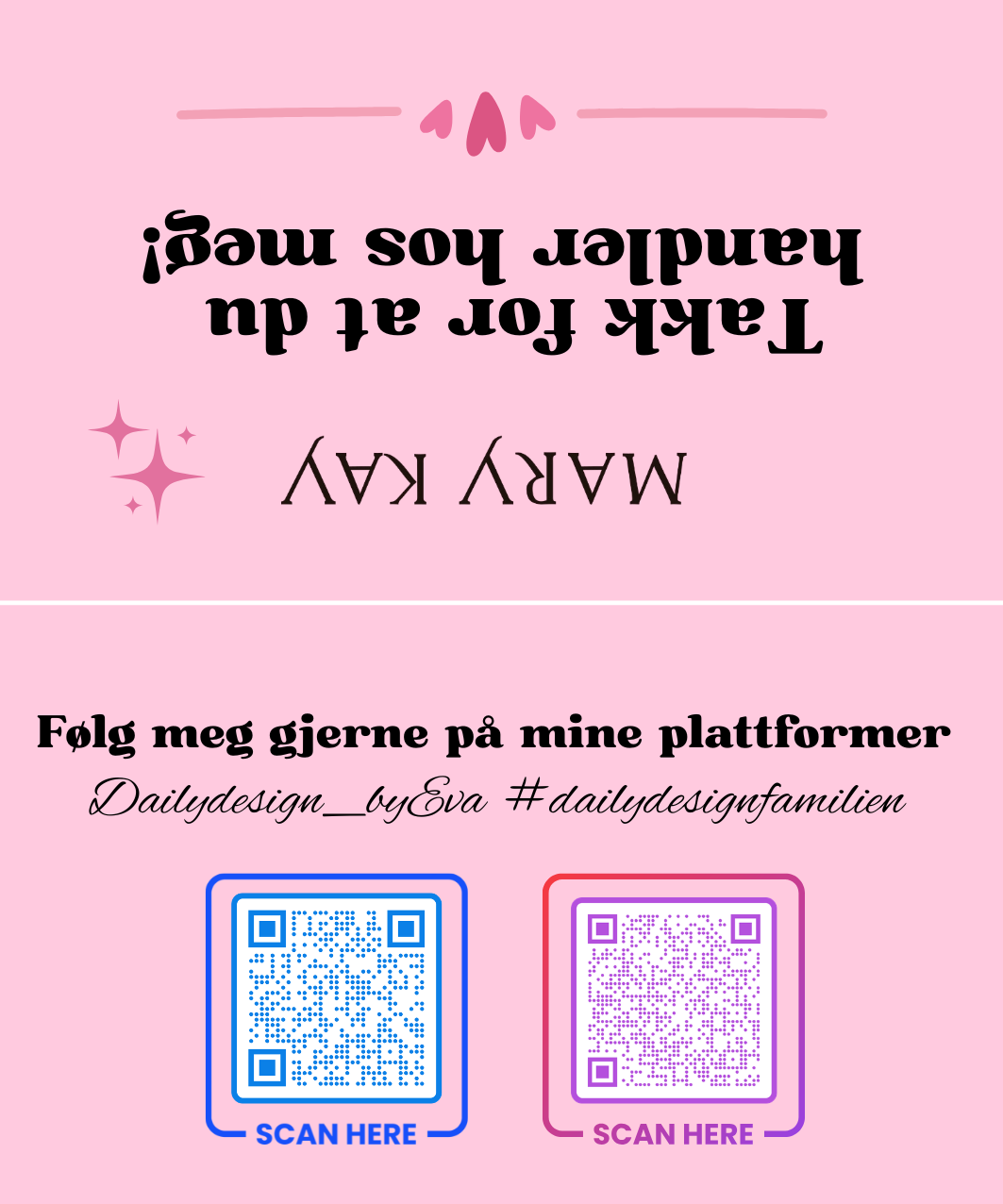 Toppkort til gavepakker, klar til bruk 🌸
