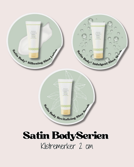 Satin Body serien, klistremerker 2 & 3 cm 💚