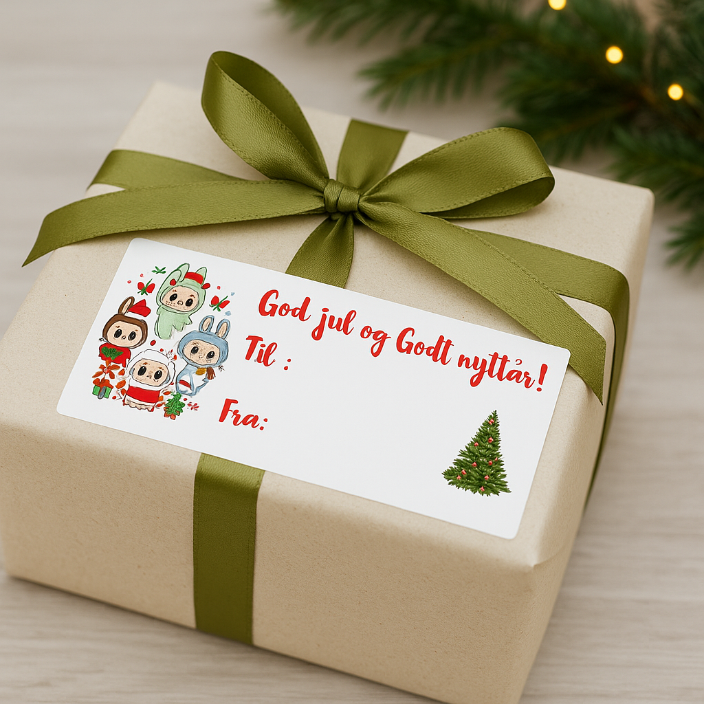 Labubu julemerker til gavene 🎅 Perfekt for små (og store) Labubu-fans!