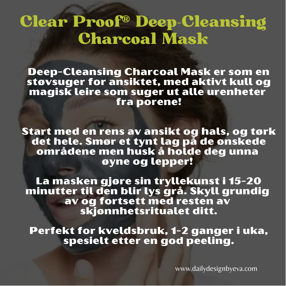 Produktkort til Clear Proof deep cleansing charcoal mask 🖤