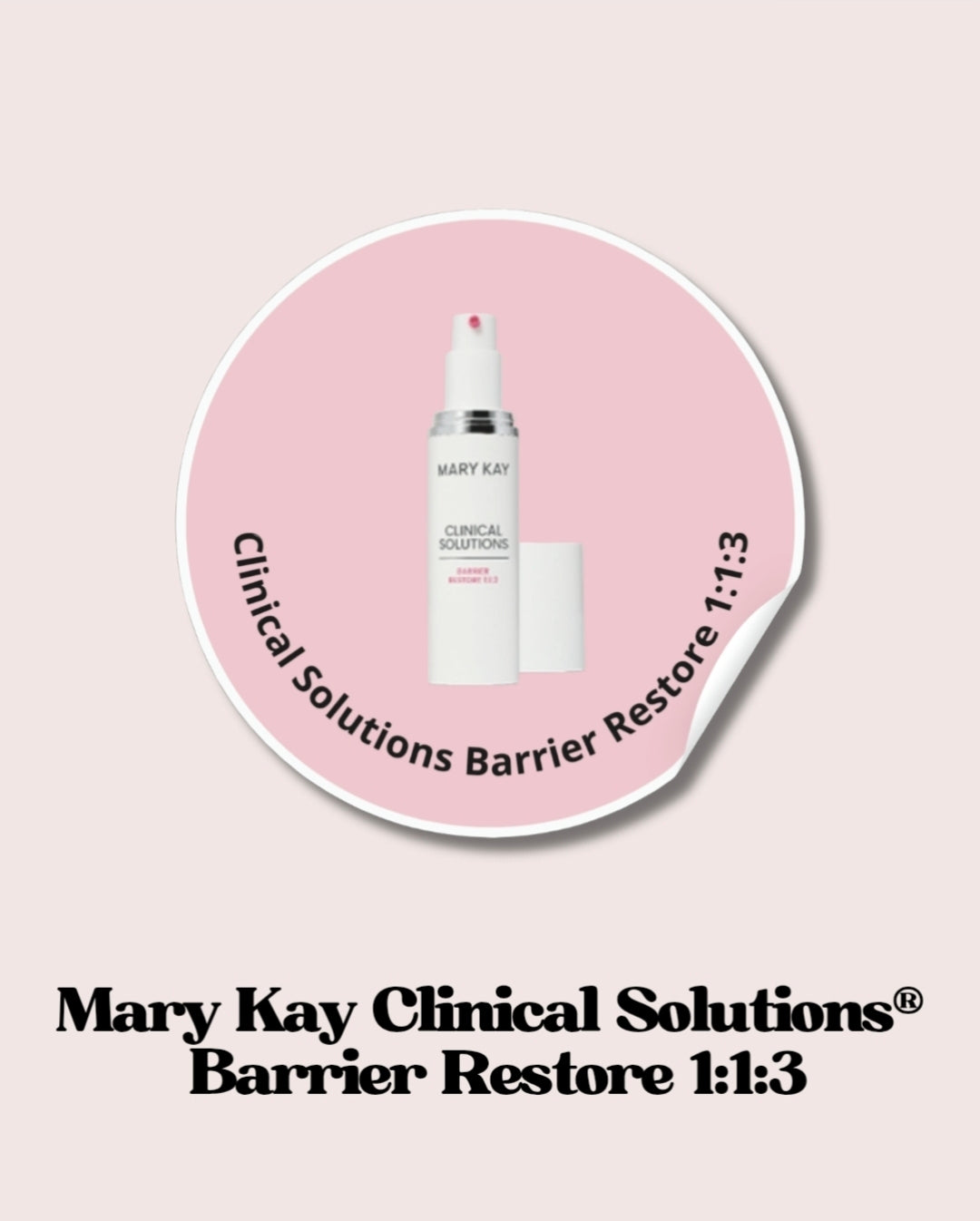 Klistremerke til testkrukke – Barrier Restore 1:1:3 🌷