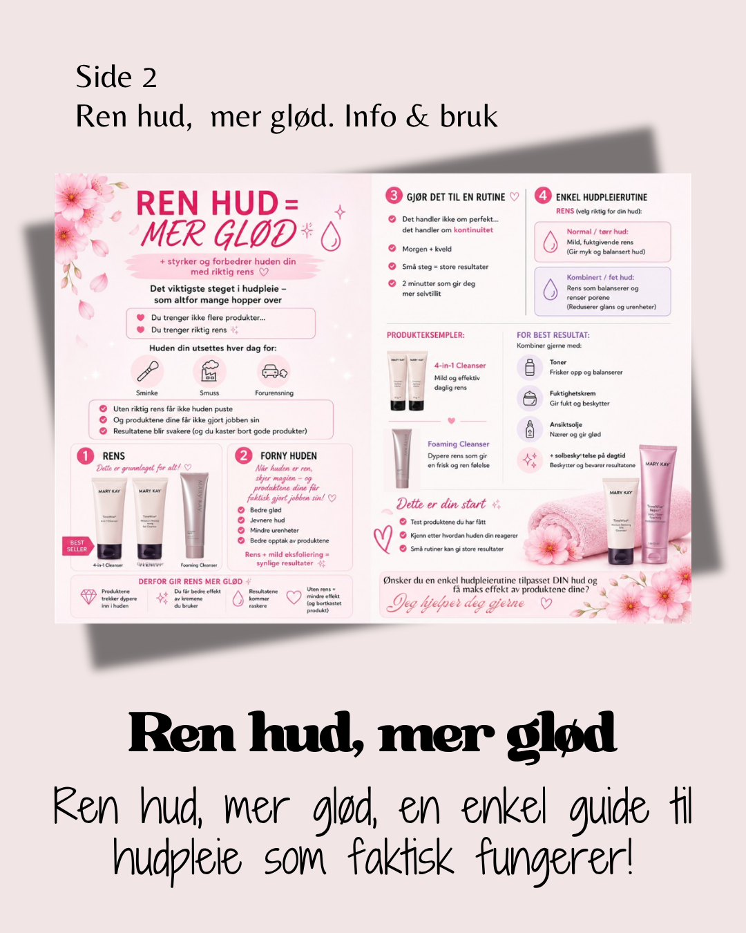 Ren hud, mer glød, en enkel guide til hudpleie som faktisk fungerer 🩷