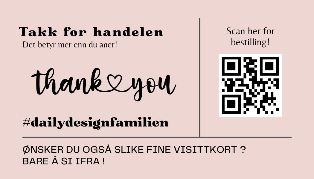 ✨ Visittkort tilpasset din stil.