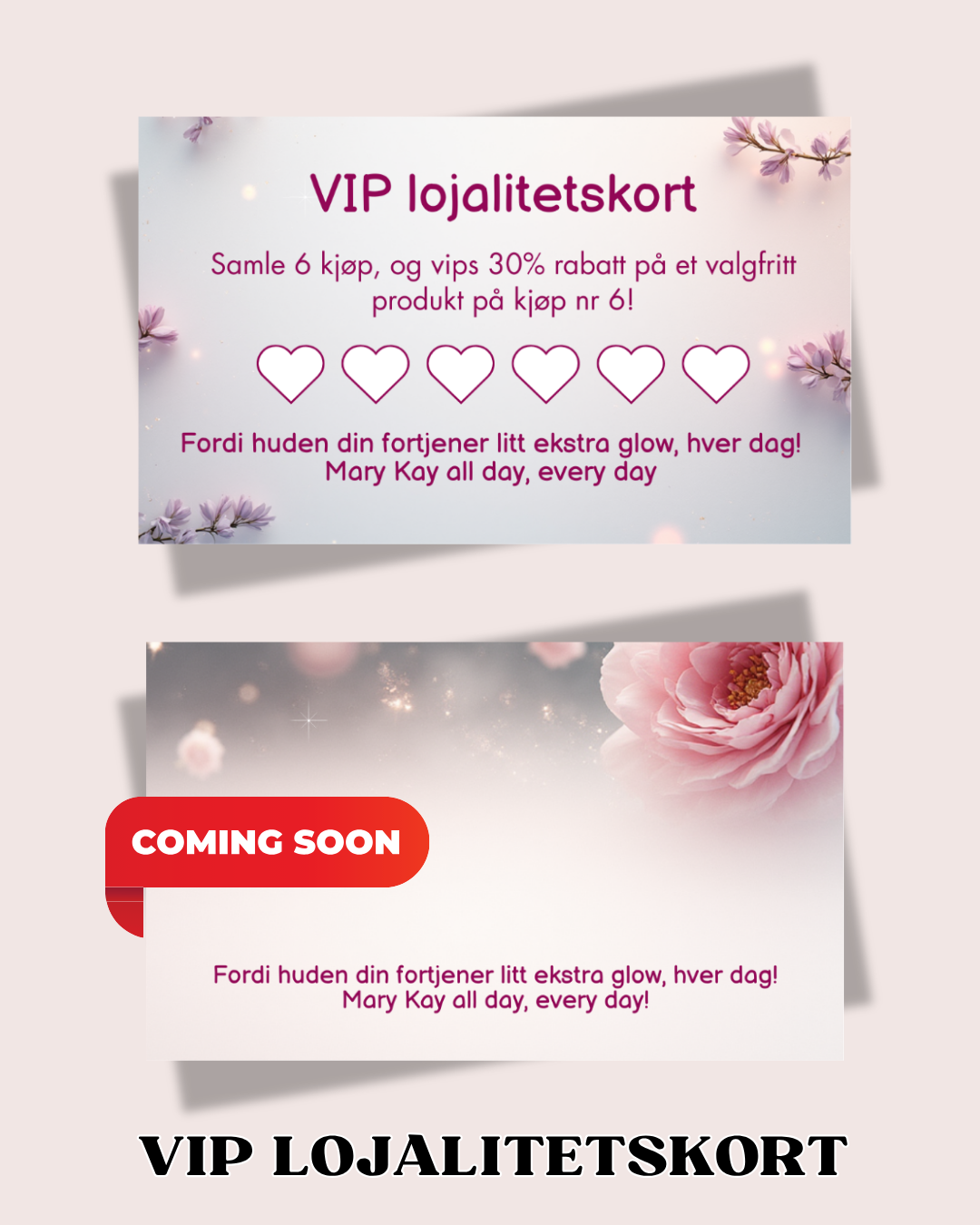 VIP Lojalitetskort – Skap mersalg og glade kunder! 🩷🛍 10 kort pr pk.