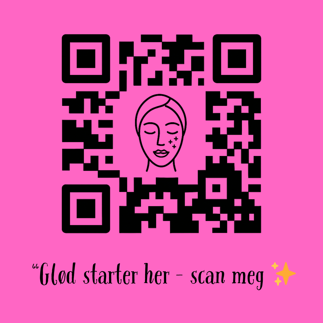 Din personlige QR-kode – enkel eller personlig design. Obs: 50,- er for å lage kode, ønsker du disse på klistremerker kommer de i tillegg 💻