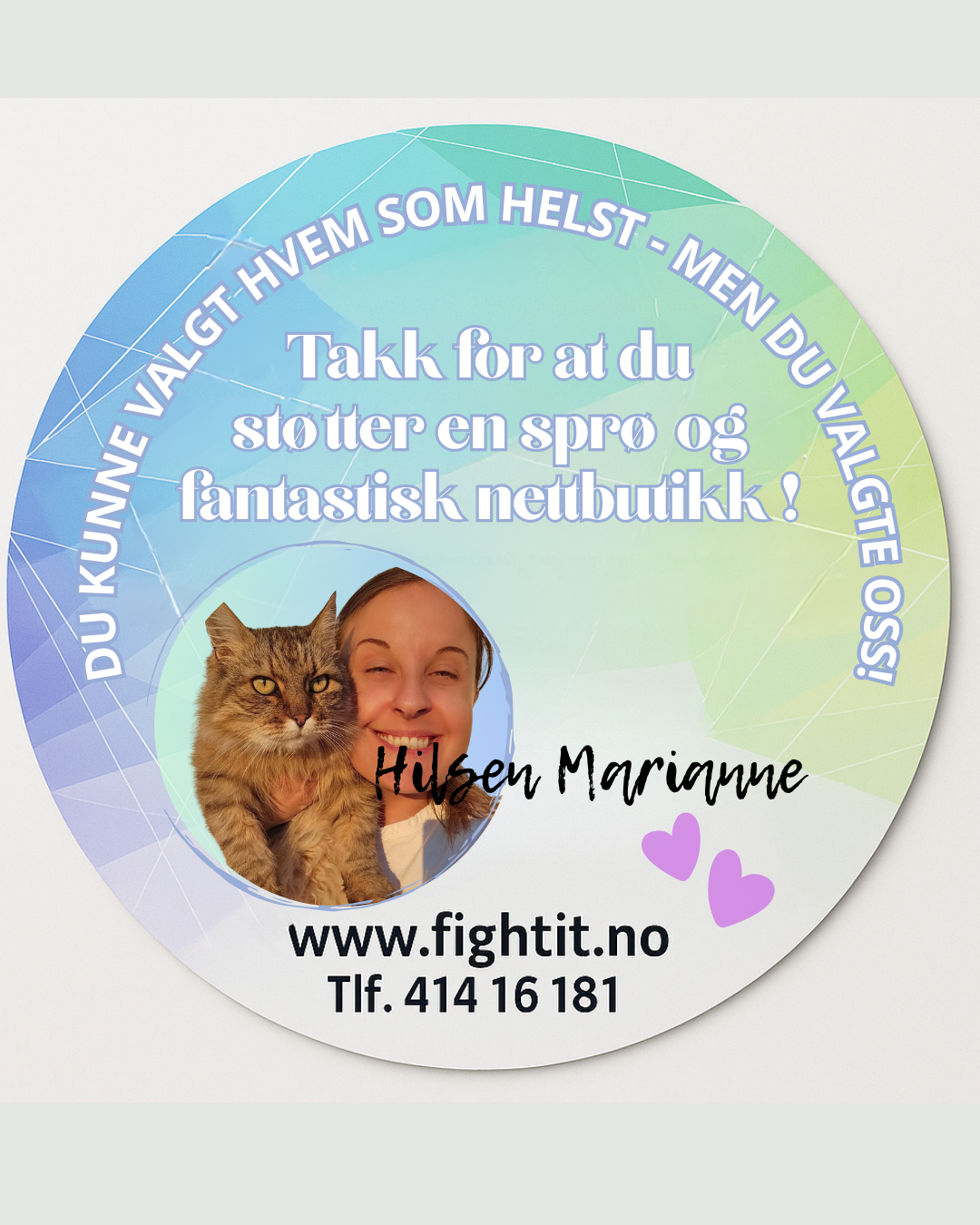 5o stk Klistremerker 3 cm – personlig design tilpasset din stil.