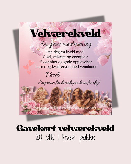 Gavekort på velværekveld 🌸