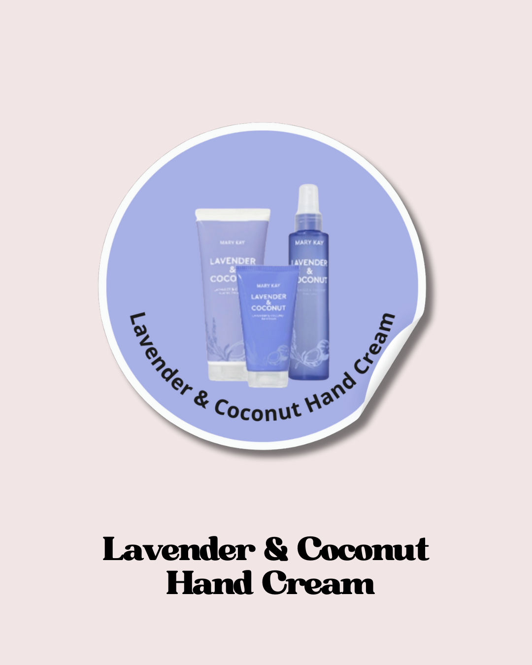 Klistremerke til testkrukke – Lavender & Coconut Hand Cream 💜