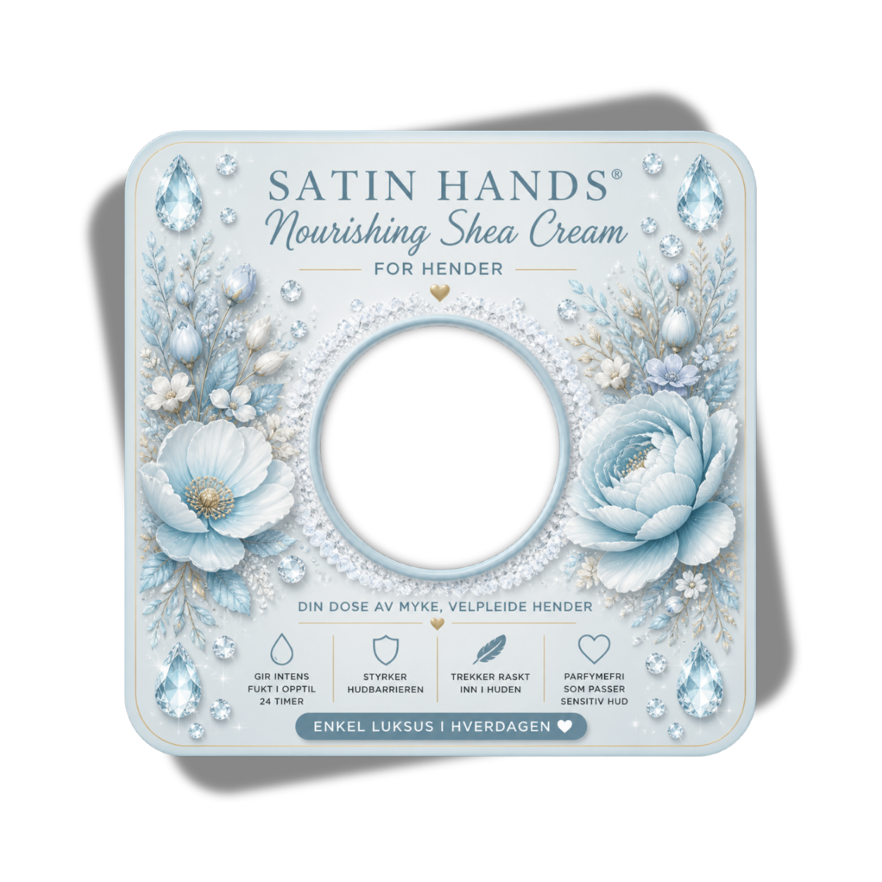 Premium displaykort Satin Hands 💎