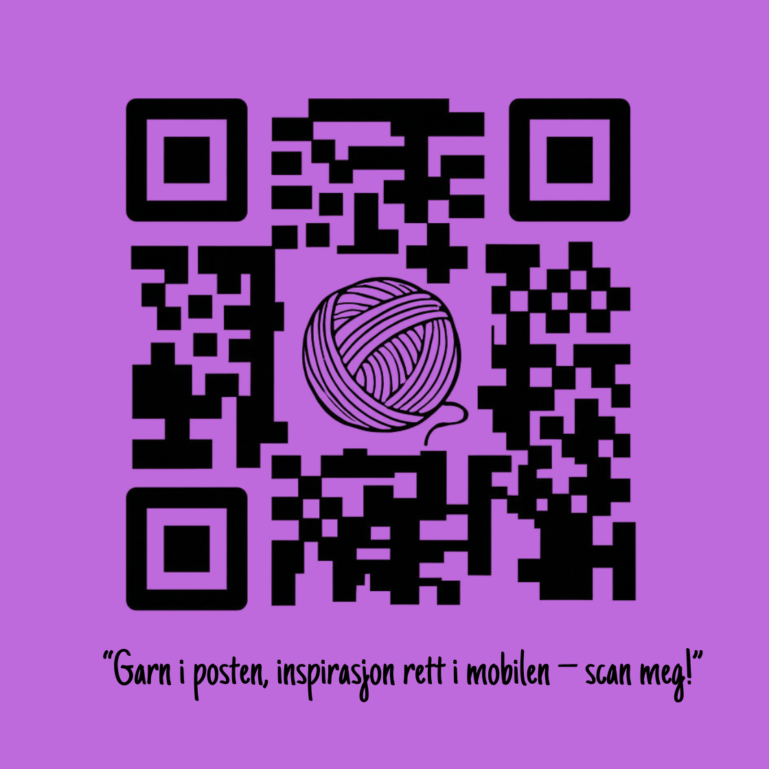 Din personlige QR-kode – enkel eller personlig design. Obs: 50,- er for å lage kode, ønsker du disse på klistremerker kommer de i tillegg 💻