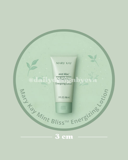 🌿Klistremerke til Mary Kay Mint Bliss Lotion 💚 3 cm