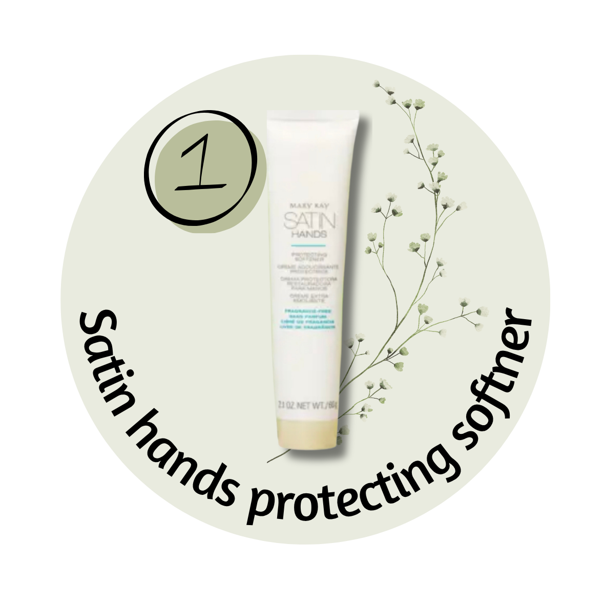 🌱 Klistremerkepakke Satin Hands 3-steg (3x 27 stk a 2 cm)