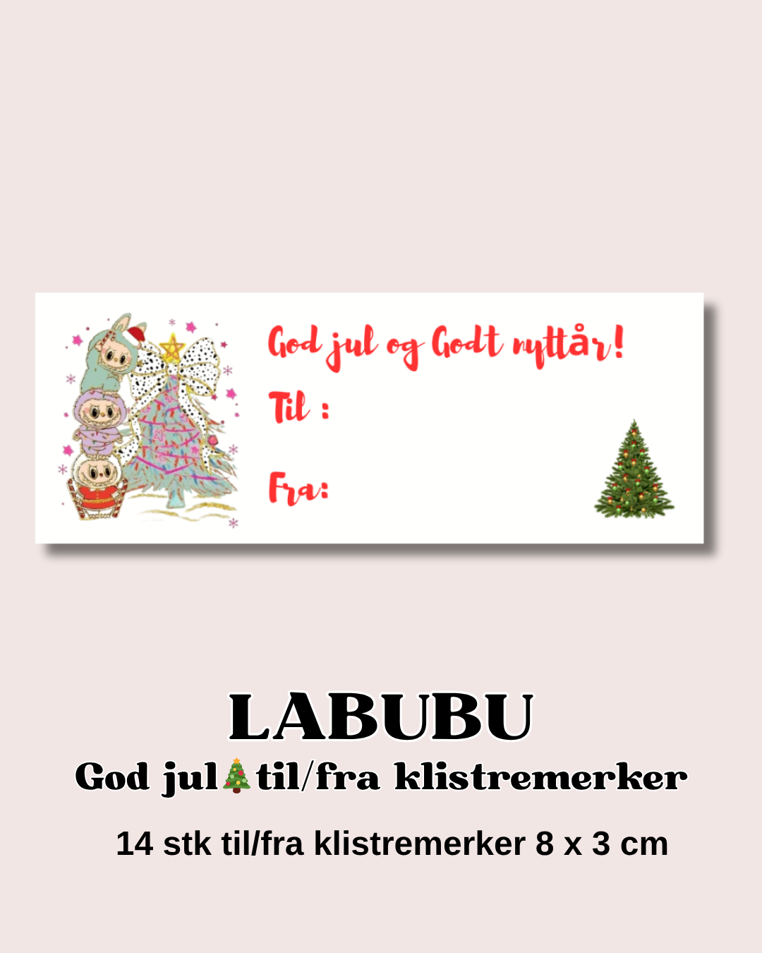 Labubu julemerker til gavene 🎅 Perfekt for små (og store) Labubu-fans!