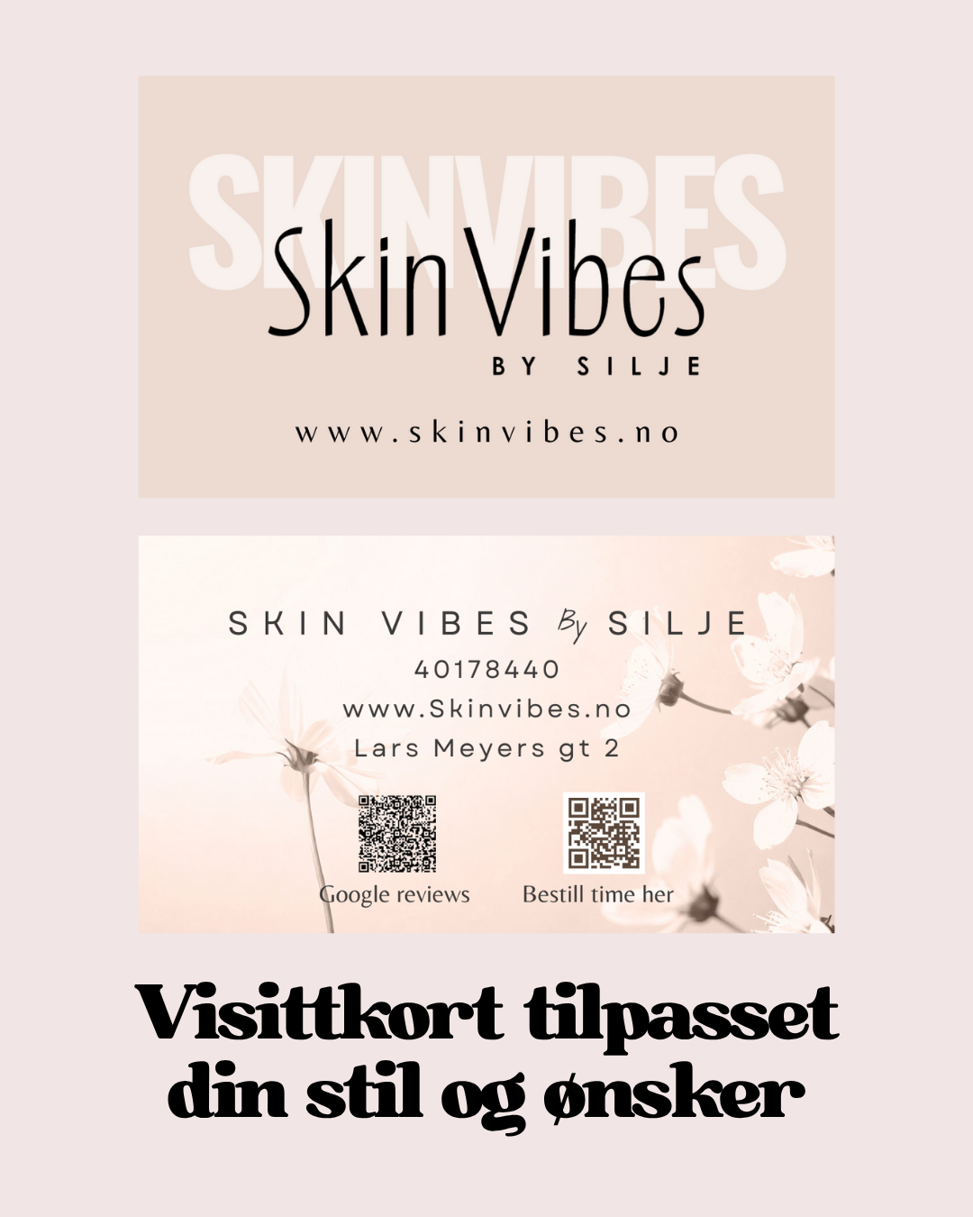 ✨ Visittkort tilpasset din stil.
