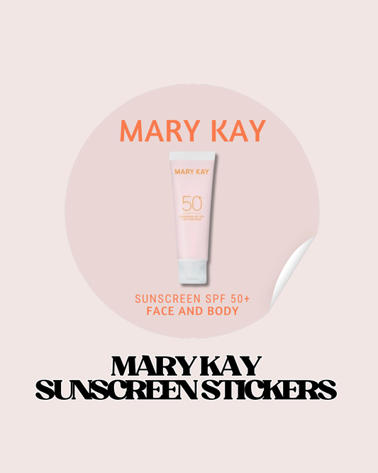 Klistremerke ☀️ Sunscreen SPF 30 og 50. 45 stk a 2,5 cm