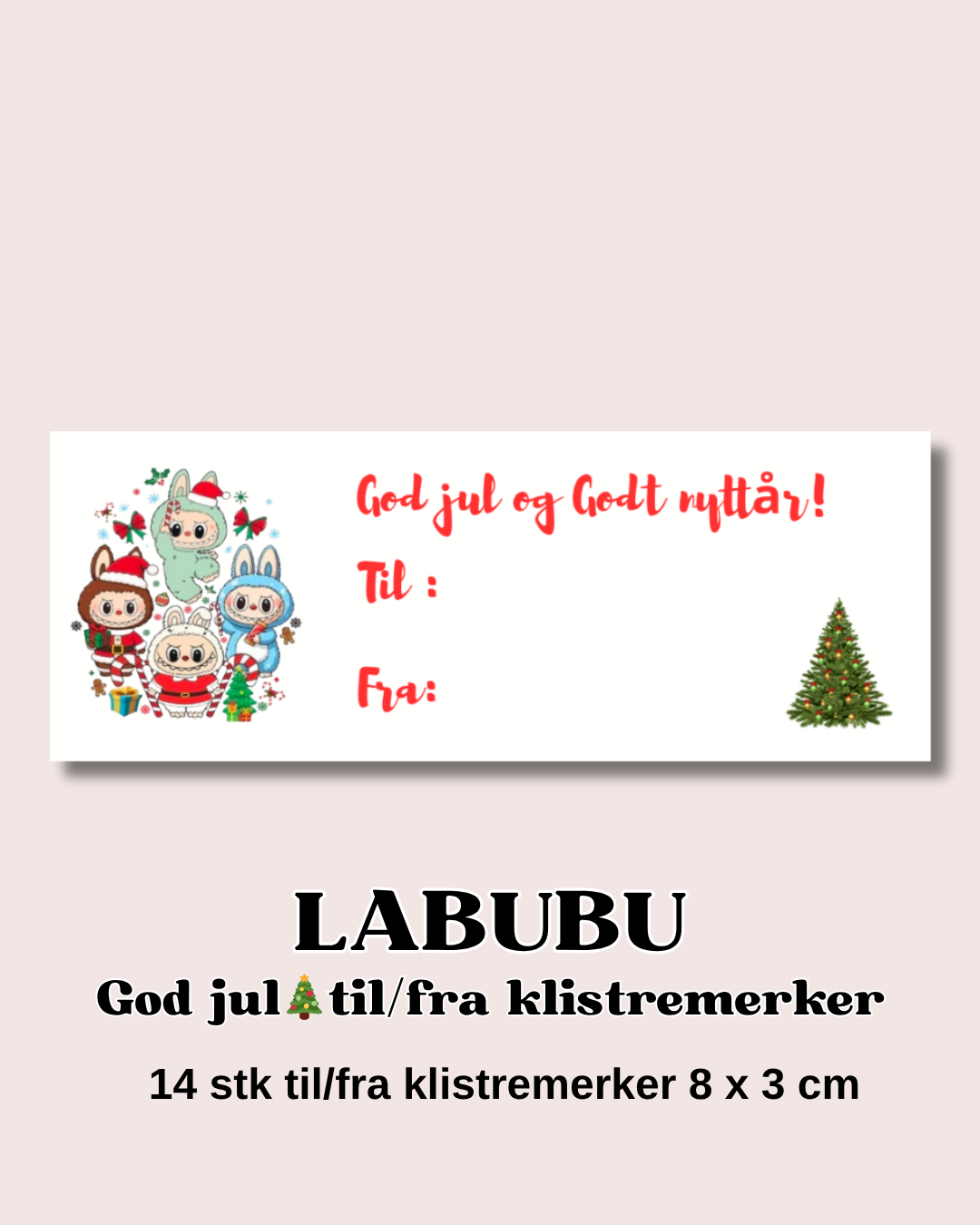 Labubu julemerker til gavene 🎅 Perfekt for små (og store) Labubu-fans!