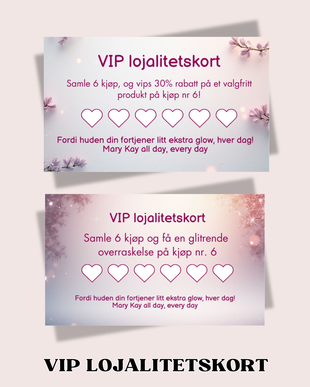 VIP Lojalitetskort – Skap mersalg og glade kunder! 🩷🛍 10 kort pr pk.