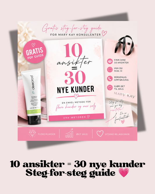 10 ansikter = 30 nye kunder 💗