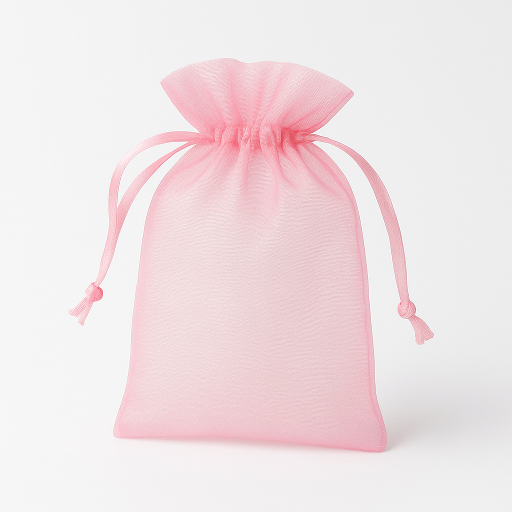 🎀 Rosa organzapose 15 × 20 cm