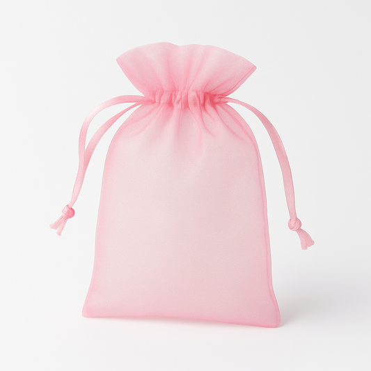 🎀 Rosa organzapose 15 × 20 cm