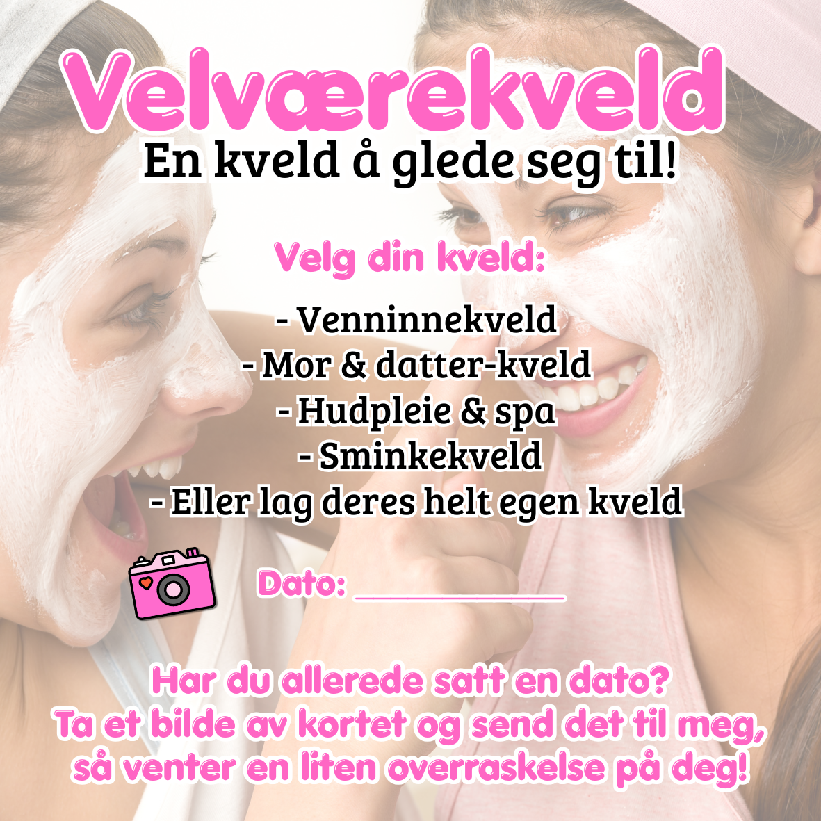 Gavekort velværekveld - 30 stk pr pk 🌸