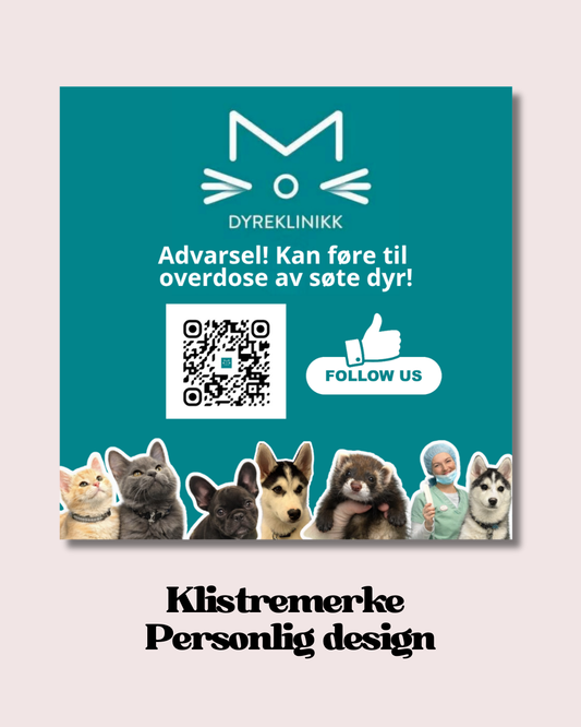 🩷 Klistremerker med personlig design. Pris på forespørsel 💌