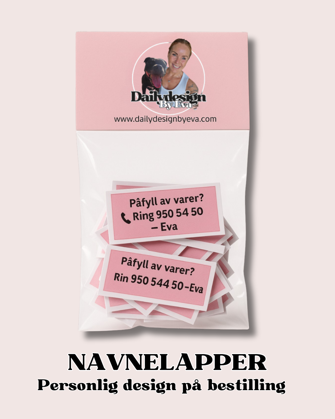 🏷️ Personlig design – navneetiketter med stil!