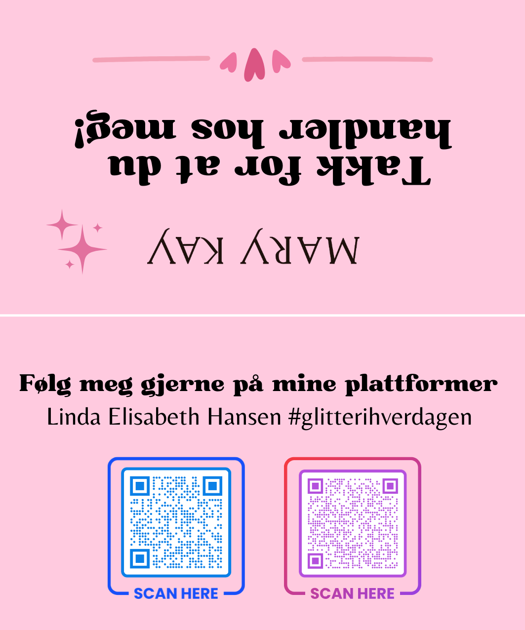 Toppkort til gavepakker, klar til bruk 🌸
