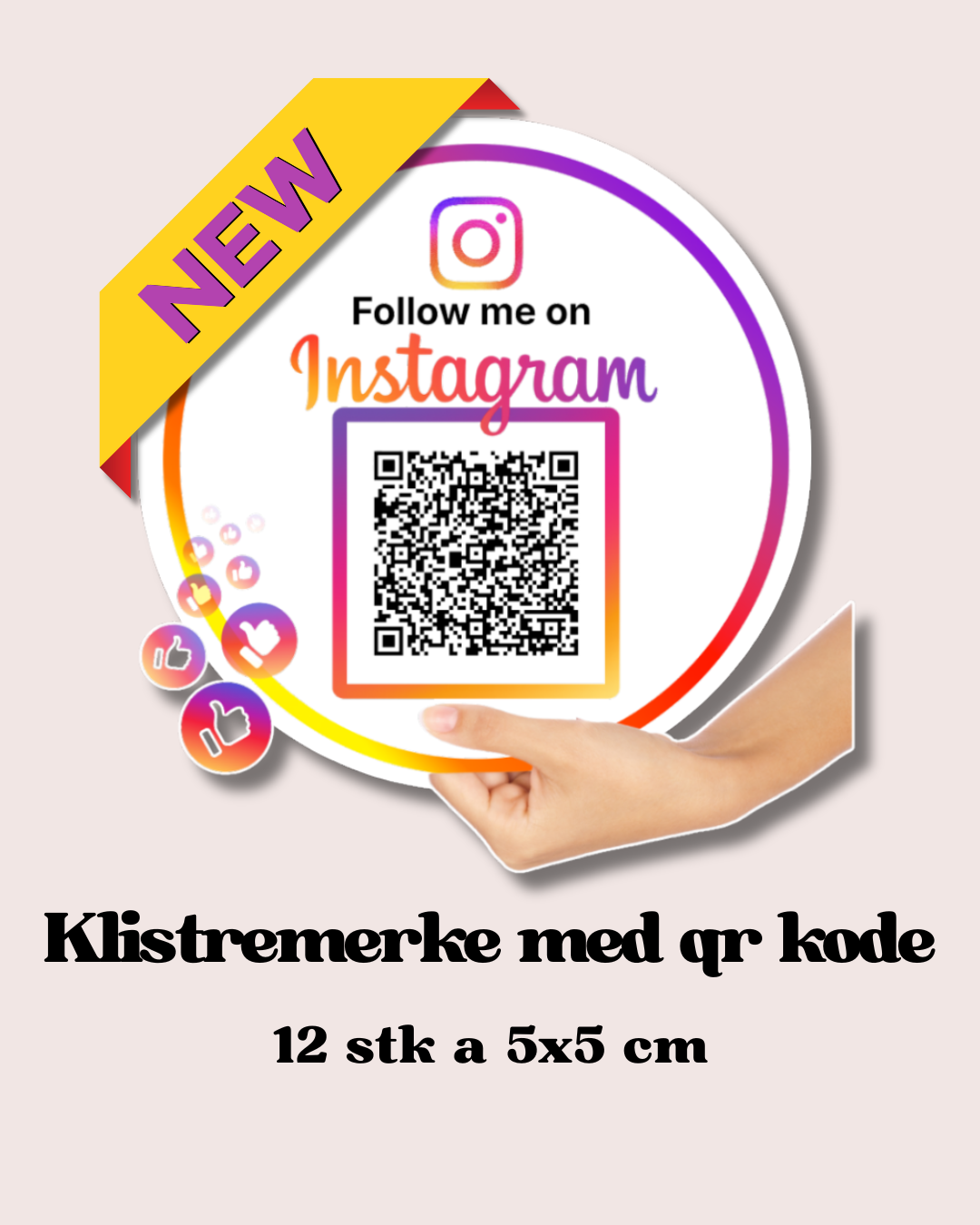 Klistremerke med personlig qr kode 🤳