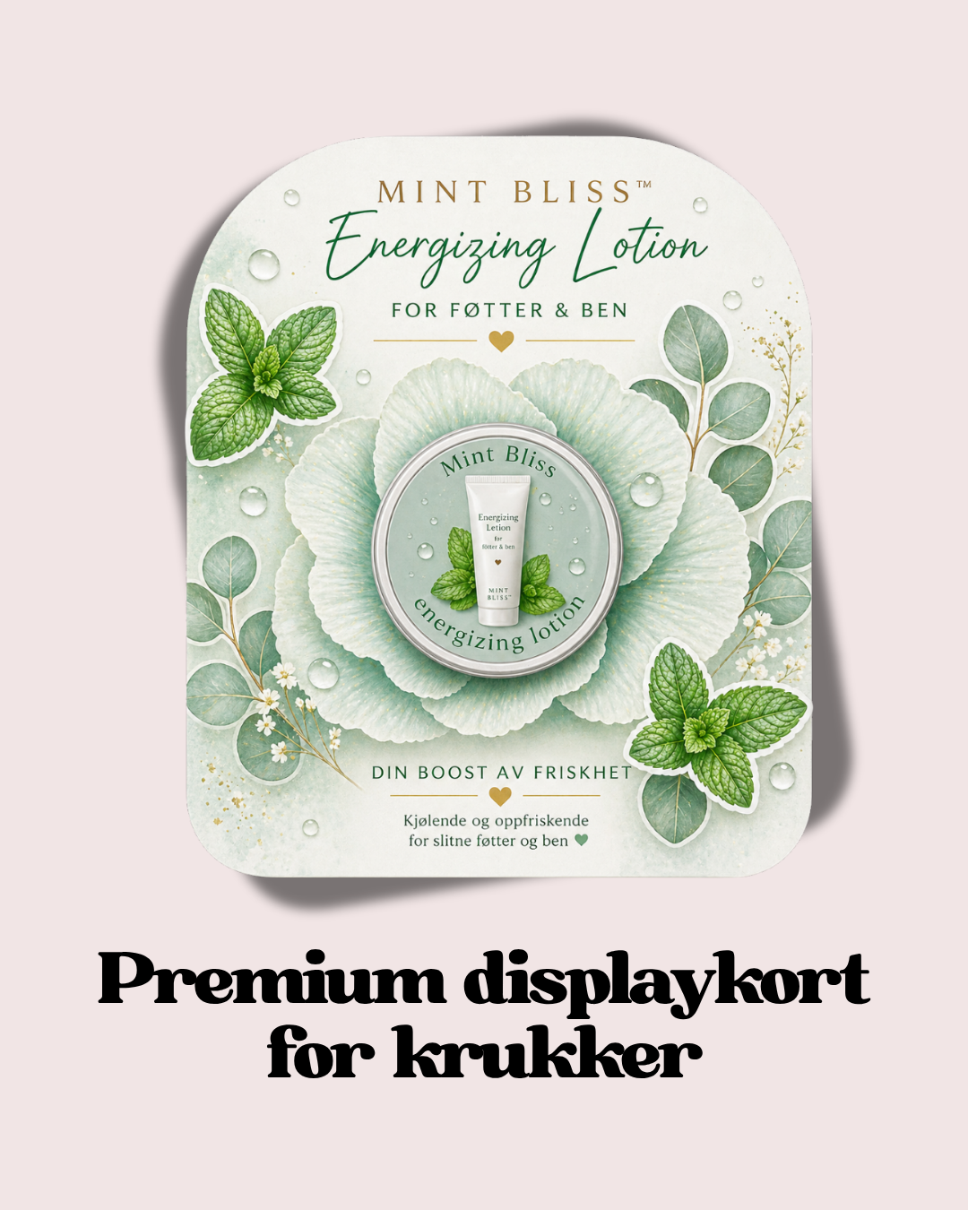 Premium displaykort for krukker 💚passer til krukker a 2,5 cm