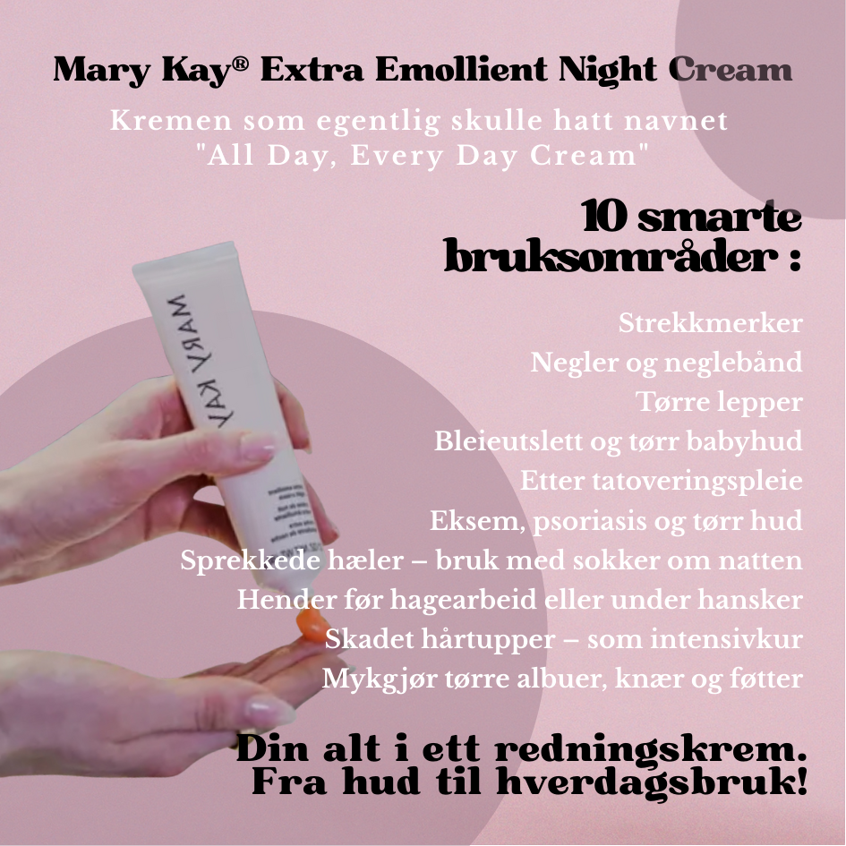 Produktkort Extra Emollient night cream & Satin Hands Nourishing Shea Cream 🌱