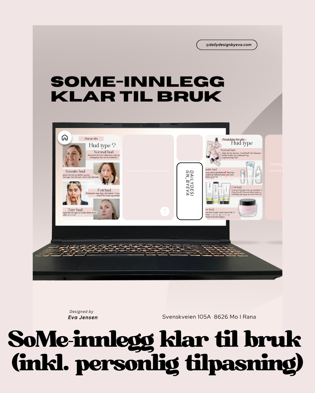 💻Klar til bruk! Ferdig SoMe-design med personlig touch ✨