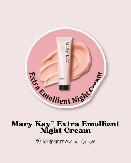 Klistremerke Mary Kay Extra Emollient night cream 3 cm