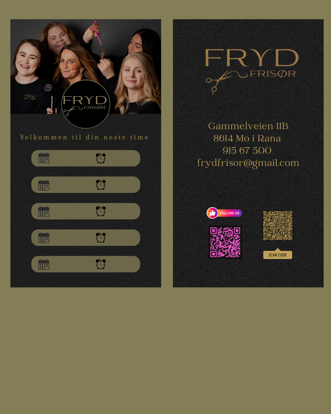 ✨ Visittkort tilpasset din stil.