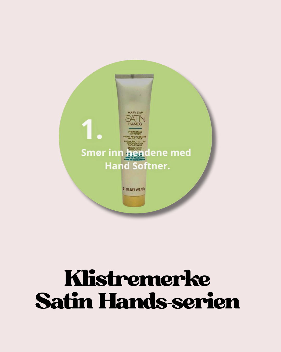 🌱 Klistremerkepakke – Satin Hands 3-steg (3x50 stk a 2 cm)